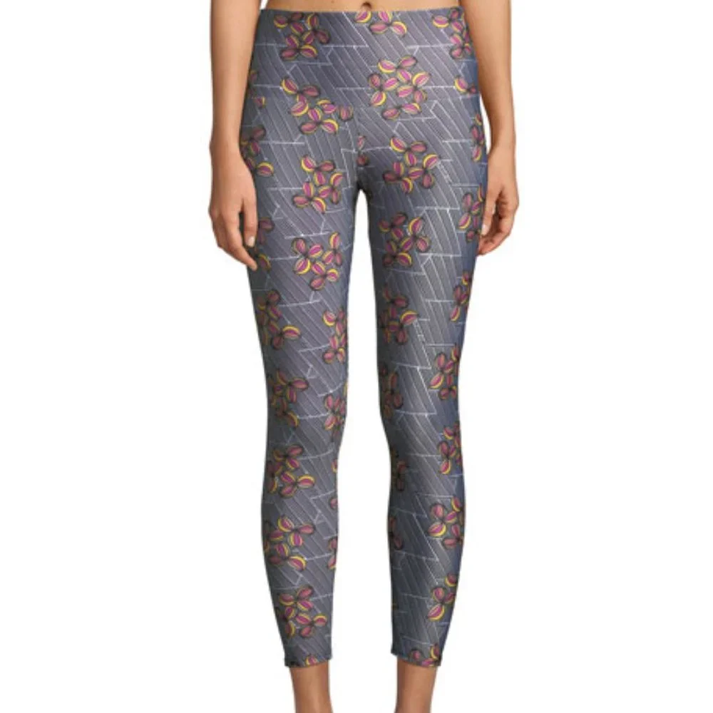 ONZIE | Floral Printed High-Rise Leggings M/L - Picture 4 of 11